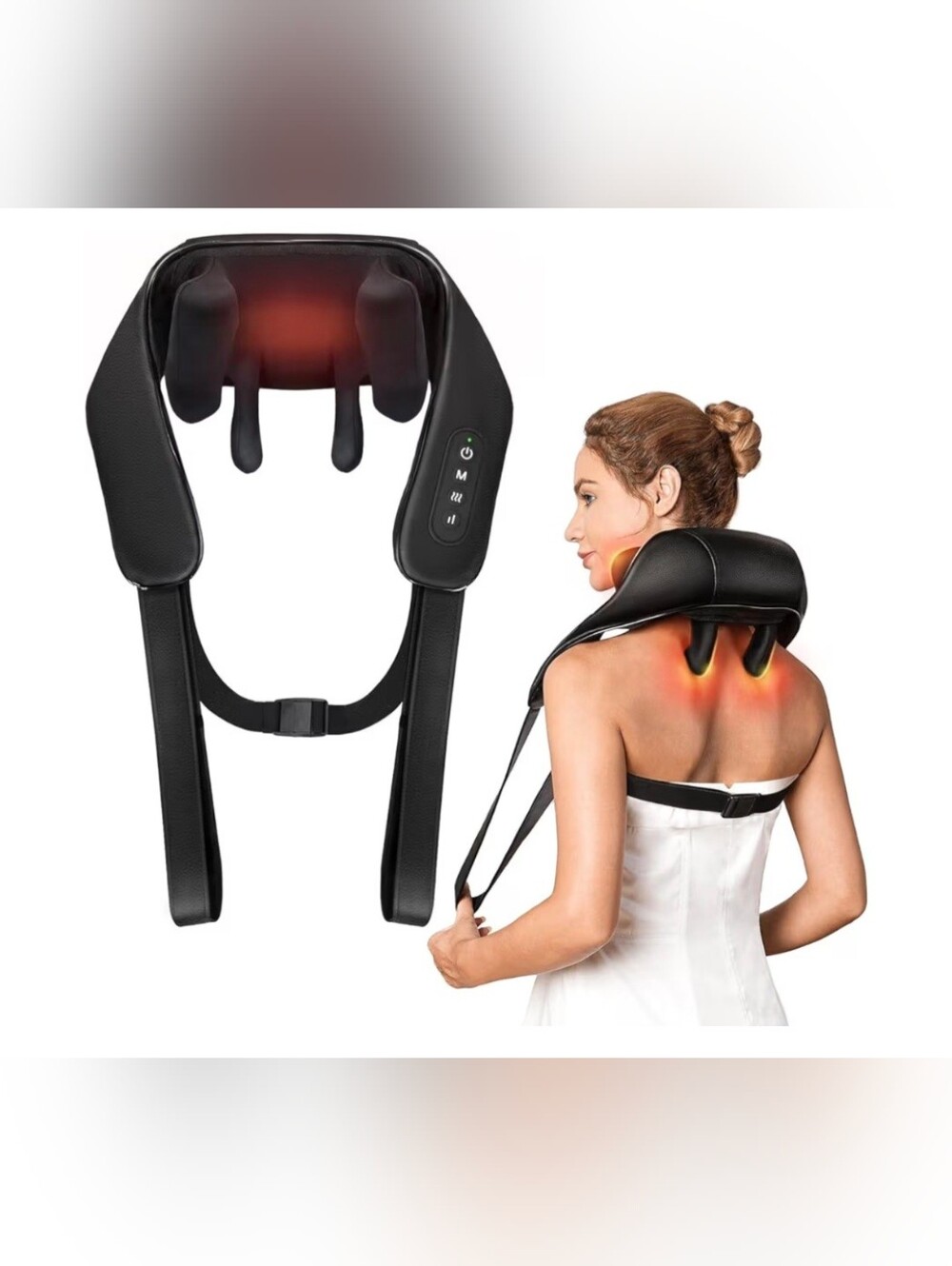 4D Heated Shiatsu Neck & Shoulder Massager With Heat- Black. NEW WITHOUT TAGS